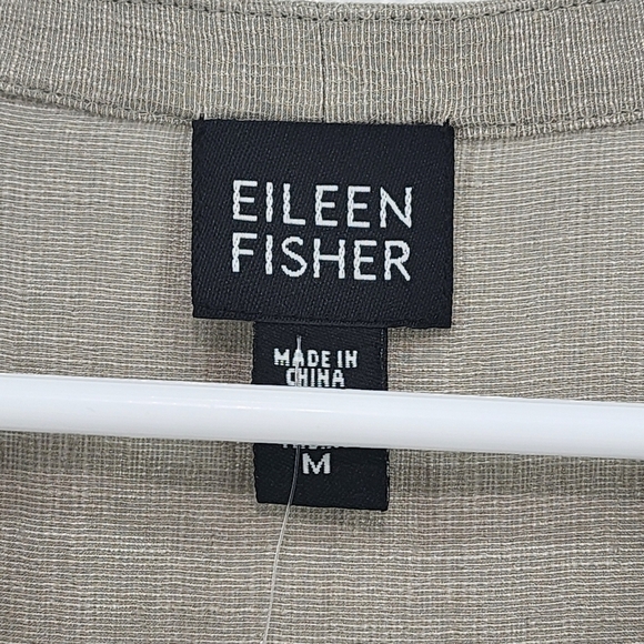 Eileen Fisher Women's Linen Silk Long Sleeves Lighweight Lagenlook Dress - Picture 3 of 8